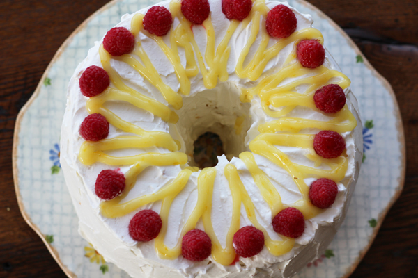 Lemon Raspberry Chiffon Cake