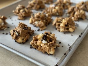 Peanut Butter S’more No Bake Cookies on Tray