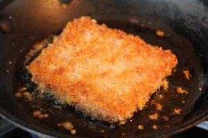 Breaded fried SPAM Slices