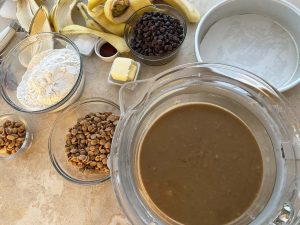 Peanut Butter Bacon Banana Bread - Prepped Ingredients