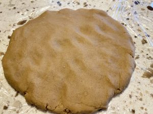 Dough pressed out