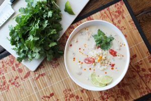 Best Tasting Thai Coconut Soup Overhead