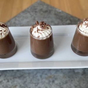 Plated Chocolate Pudding Cups